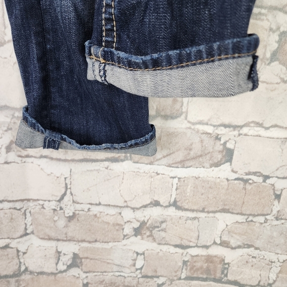 Silver Jeans Aiko Capri Dark Wash Distressed Factory Fade Size 29 - Picture 13 of 15